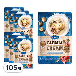 폰타나 카르니아 베이컨 머쉬룸 크림 파스타소스, 130g, 105개