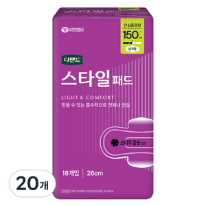 디펜드 여성용 스타일 패드 대용량, 18개입, 20개