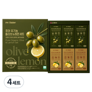 리튠 LG생활건강 퓨어 유기농 올리브 210g x 21p + 레몬 210g x 21p 세트, 4세트