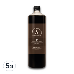 아몰렌떼 콜드브루 원액 블렌딩 베헤모스 더치커피, 1L, 5개, 1개입