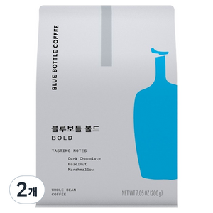 블루보틀커피 볼드 원두, 홀빈(분쇄안함), 200g, 2개
