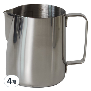 빈플랜트 스팀피쳐 밀크저그 600ml, 실버, 4개