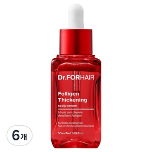 닥터포헤어 정수리 탈모 앰플 폴리젠 씨크닝 스칼프 세럼, 50ml, 6개