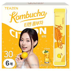 티젠 콤부차 유자, 5g, 30개입, 6개