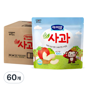 아이얌 일동후디스 아이얌 동결건조 과일칩 순사과, 15g, 60개