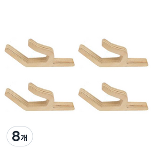 머든랩 휴대용 우드 가방걸이 15T, 혼합색상, 8개