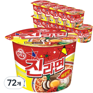오뚜기 진라면 매운맛 컵 110g, 72개