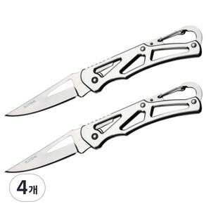 엘로템즈 다용도 접이식 캠핑 나이프 13.8cm, 실버, 4개