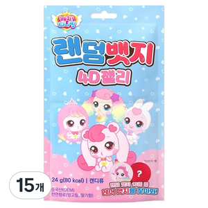 캐치티니핑 랜덤뱃지 4D젤리, 15개, 24g