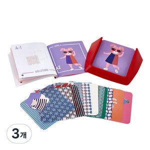 캐스비 튼튼 공감각패턴 옷입히기 2664, 혼합색상, 3개