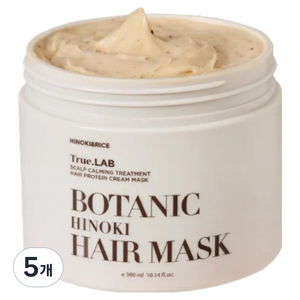 정직한실험실 보타닉 히노끼 헤어 마스크, 5개, 300ml