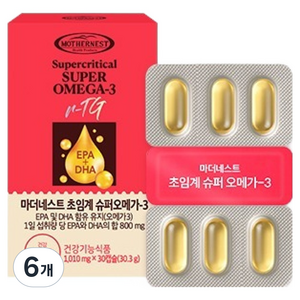 마더네스트 초임계 슈퍼 오메가 3, 6개, 30정