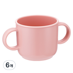 에디슨 아동용 에코젠 논슬립 양손컵, 260ml, 6개, 핑크