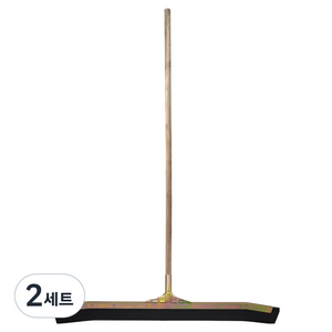 월드크린 EVA 고무 물 흑 밀대 헤드 92cm 꺾임 + 니스 자루 120cm 세트, 혼합색상, 2세트