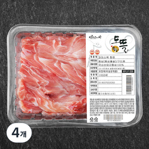도뜰한돈 파머스팩 한돈 등심 꽃살 (냉장), 1000g, 4개