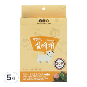 헬로도기 짜먹는 강아지간식 15g, 연어, 300g, 5개