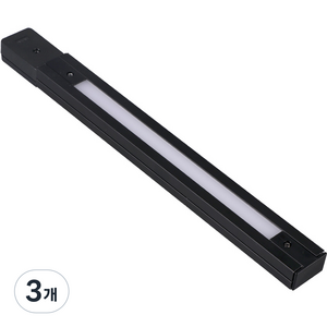 원하 레일조명 라인아트 300mm LED6W 주광색, 블랙, 3개