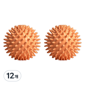 고민고밍 허리 등 근육 발 마사지 볼 6cm, 12개, 오렌지