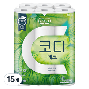 코디 데코 2겹 롤화장지 45 m, 24개입, 15개