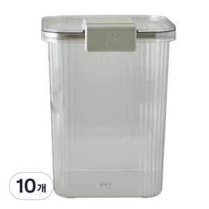 한샘 클리어 쌀통 10kg +계랑컵, 투명, 10개