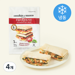 베키아에누보 루꼴라토마토치킨 치아바타 샌드위치 (냉동), 176g, 4개, 3개입