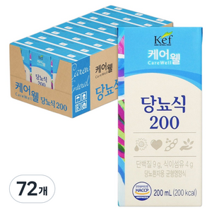 케어웰 당뇨식 200, 200ml, 72개