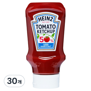 하인즈 50% 슈가 앤 솔트 토마토 케찹, 435g, 30개