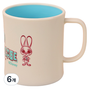 릴팡 주토피아2 키요 더블컬러 컵, 베이지, 6개, 300ml