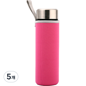 뷰레이터닷컴 베이크 무지 물병가방 360ml, 핑크, 5개