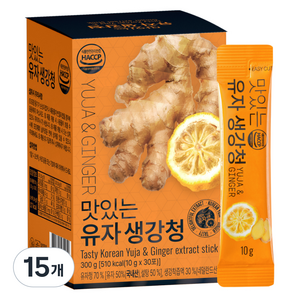 유기농마루 정품 맛있는 유자 생강청 30p, 300g, 15개