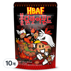 바프 불닭맛 아몬드, 190g, 10개