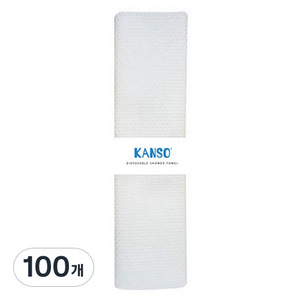 KANSO 더 도톰한 일회용 샤워타올, 화이트, 1개입, 100개