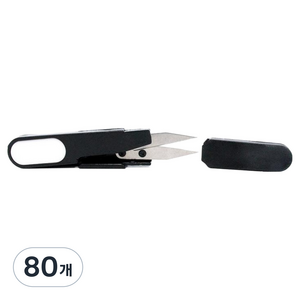 99피싱 낚시 라인커터 쪽가위, 블랙, 80개
