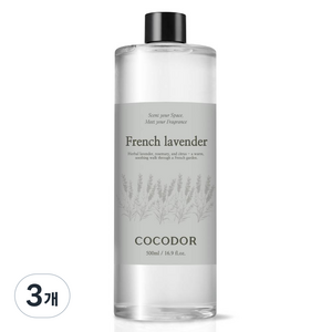 코코도르 디퓨저 리필, 프렌치라벤더, 500ml, 3개