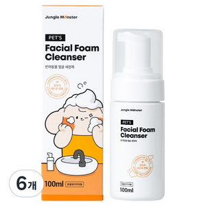 정글몬스터 반려동물 얼굴 세안제, 6개, 100ml