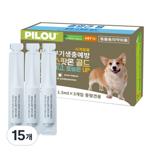 필루 네츄럴 외부기생충 예방 스팟온 골드 중형견, 단일, 1.5ml, 15개
