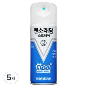 멘소래담 쿨 스프레이 180ml, 5개, 1개입