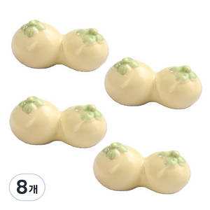 망고스틴 세라믹 젓가락 받침 홀더, 베이지, 8개