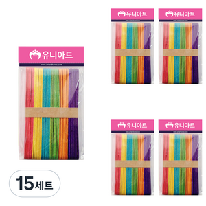 유니아트 2500 하드바 막대 대 50p, 혼합 색상, 15세트