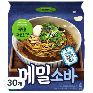 풀무원 자연건면 메밀소바, 464g, 30개