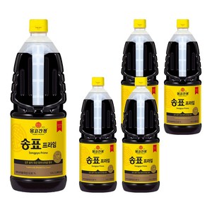 몽고간장 송표 프라임 양조간장, 1.8L, 5개