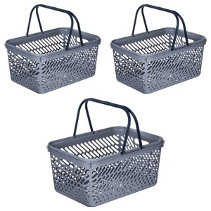 리템 마이룸 멀티바스켓 대형, GRAY + NAVY, 3개