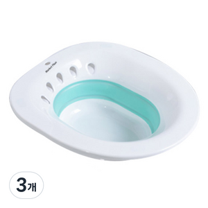 마켓플랜 접이식 폴딩 좌욕기, 3개, 민트