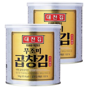 대천김 무조미 곱창캔김, 14g, 2개
