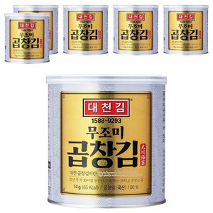 대천김 무조미 곱창캔김, 14g, 6개