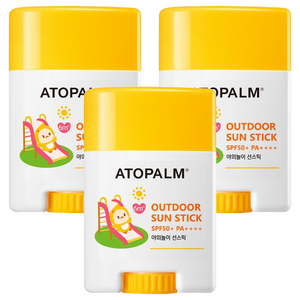 아토팜 유아용 야외놀이 선스틱 SPF50+ PA++++, 21g, 3개