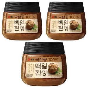 샘표 국산콩 백일된장, 900g, 3개