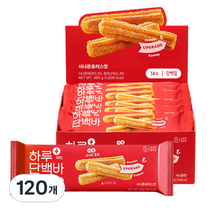 프로틴방앗간 하루단백바 제트 시나몬츄러스맛, 40g, 120개
