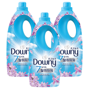 다우니 초고농축 7일지속 탈취파워 섬유유연제 레몬그라스와 라일락 본품, 2L, 3개