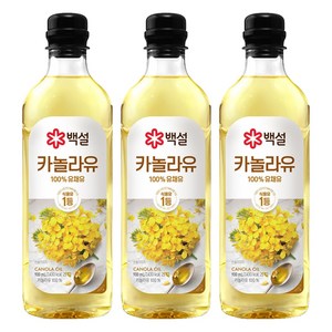 백설 카놀라유, 900ml, 3개